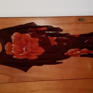 Stylish dress with pullover cape. Size 12.